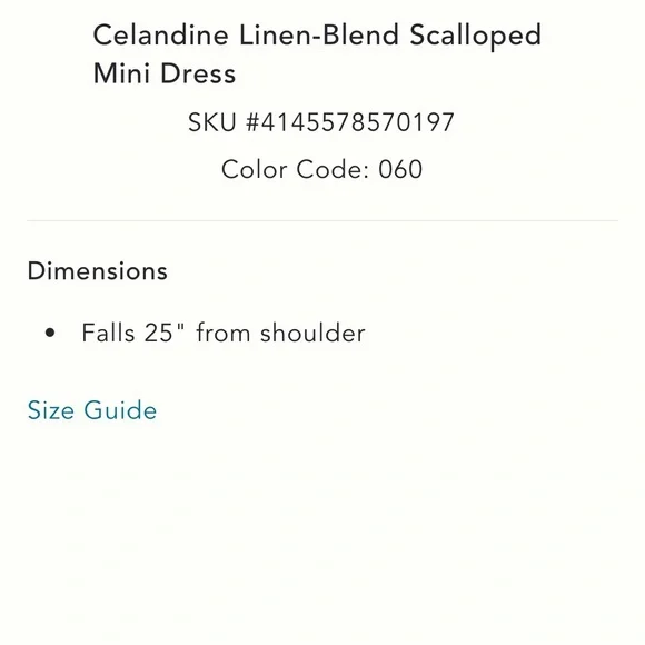 Anthropologie Celandine Linen-Blend Scalloped Mini Dress - Picture 5 of 5